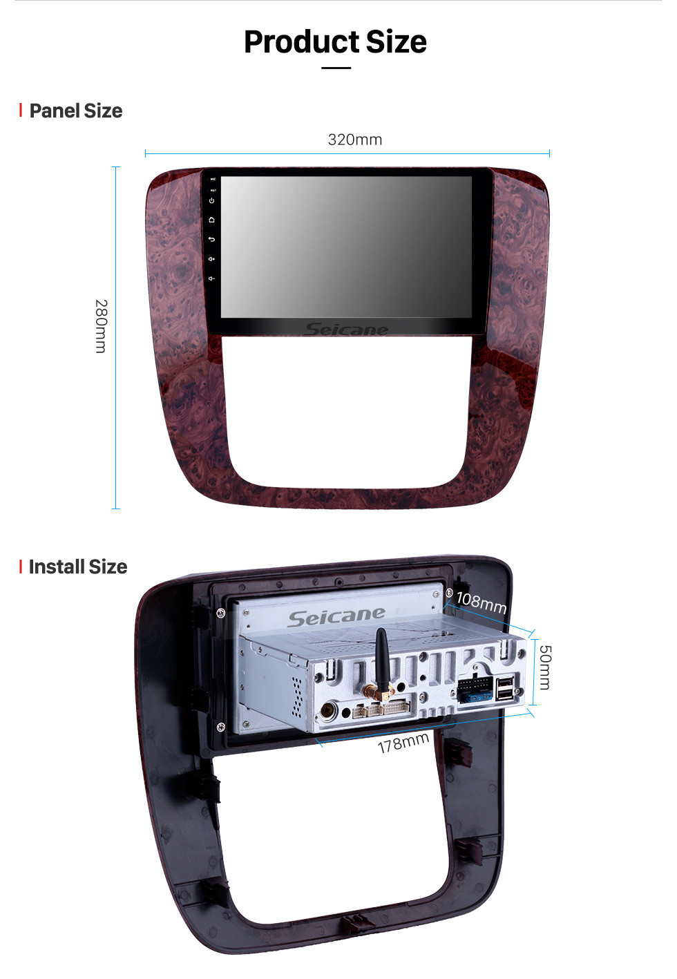 Seicane Android 10.0 9-дюймовый GPS-навигатор для 2007-2012 GMC Yukon / Acadia / Tahoe Chevy Chevrolet Tahoe / Suburban Buick Enclave с сенсорным экраном HD Carplay Поддержка Bluetooth OBD2 Seicane Android 10.0 9-дюймовый GPS-навигатор для 2007-2012 GMC Yukon / Acadia / Tahoe Chevy Chevrolet Tahoe / Suburban Buick Enclave с сенсорным экраном HD Carplay Поддержка Bluetooth OBD2