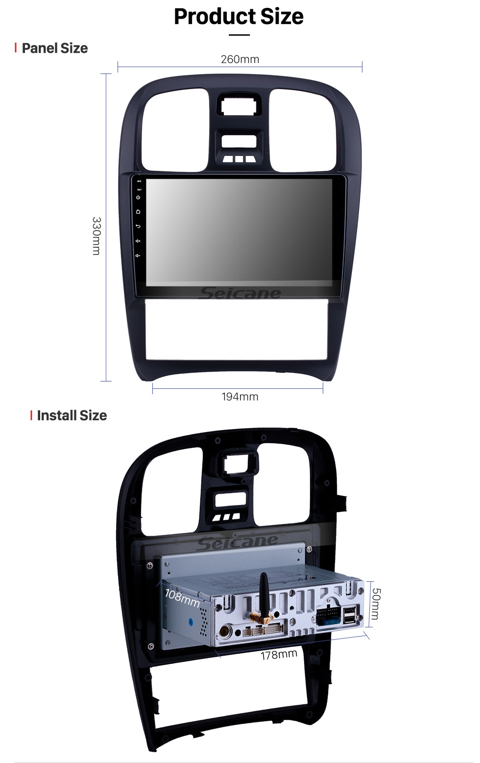 Seicane 2003-2009 Hyundai Sonata Android 10.0 9 inch GPS Navigation Radio Bluetooth HD Touchscreen WIFI USB Carplay support Digital TV Seicane 2003-2009 Hyundai Sonata Android 10.0 9 inch GPS Navigation Radio Bluetooth HD Touchscreen WIFI USB Carplay support Digital TV