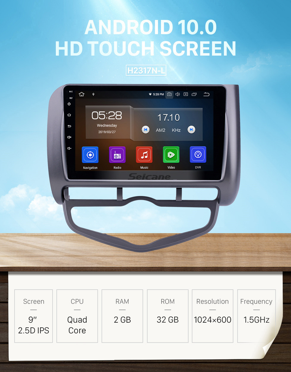 Seicane HD Touchscreen 2006 Honda Jazz City Auto AC LHD Android 10.0 9 inch GPS Navigation Radio Bluetooth Carplay support DAB+ TPMS Seicane HD Touchscreen 2006 Honda Jazz City Auto AC LHD Android 10.0 9 inch GPS Navigation Radio Bluetooth Carplay support DAB+ TPMS
