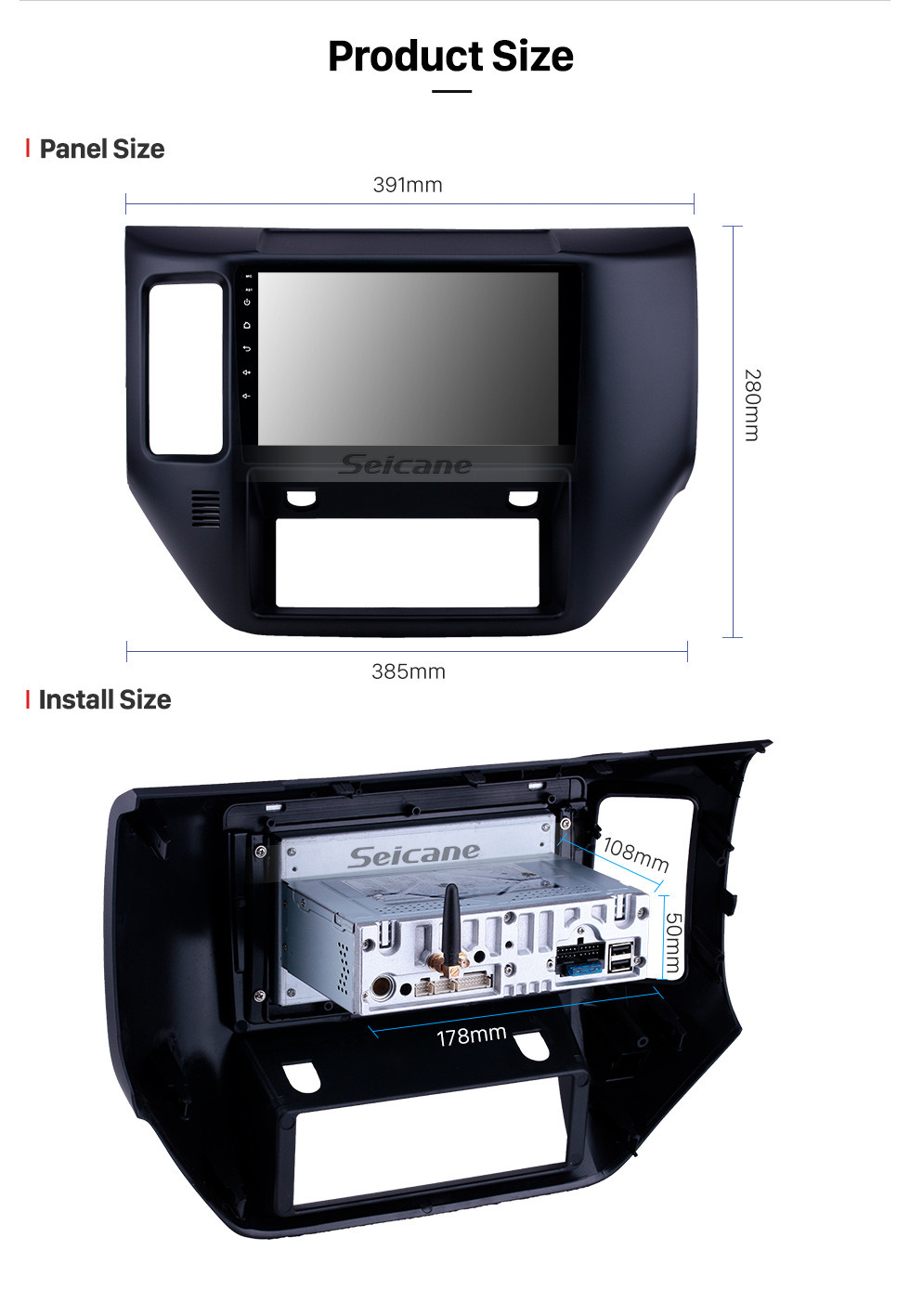 Seicane 2011-2015 Nissan Patrol Android 10.0 9 Zoll GPS Navigationsradio Bluetooth HD Touchscreen WIFI USB Carplay Unterstützung Digital TV Seicane 2011-2015 Nissan Patrol Android 10.0 9 Zoll GPS Navigationsradio Bluetooth HD Touchscreen WIFI USB Carplay Unterstützung Digital TV