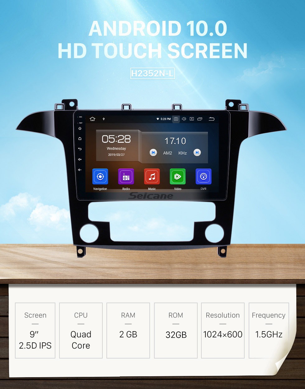 Seicane 9 inch Android 10.0 GPS Navigation Radio for 2007-2008 Ford S-Max Auto A/C with HD Touchscreen Carplay AUX Bluetooth support TPMS Seicane 9 inch Android 10.0 GPS Navigation Radio for 2007-2008 Ford S-Max Auto A/C with HD Touchscreen Carplay AUX Bluetooth support TPMS