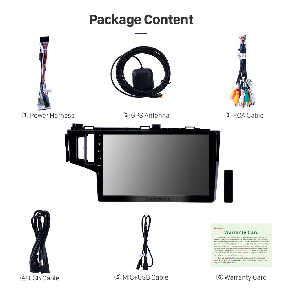 Seicane 10.1 polegada Android 10.0 Rádio para 2013-2015 Honda Fit LHD Com AUX Bluetooth Touchscreen Navegação GPS Carplay apoio SWC Seicane 10.1 polegada Android 10.0 Rádio para 2013-2015 Honda Fit LHD Com AUX Bluetooth Touchscreen Navegação GPS Carplay apoio SWC