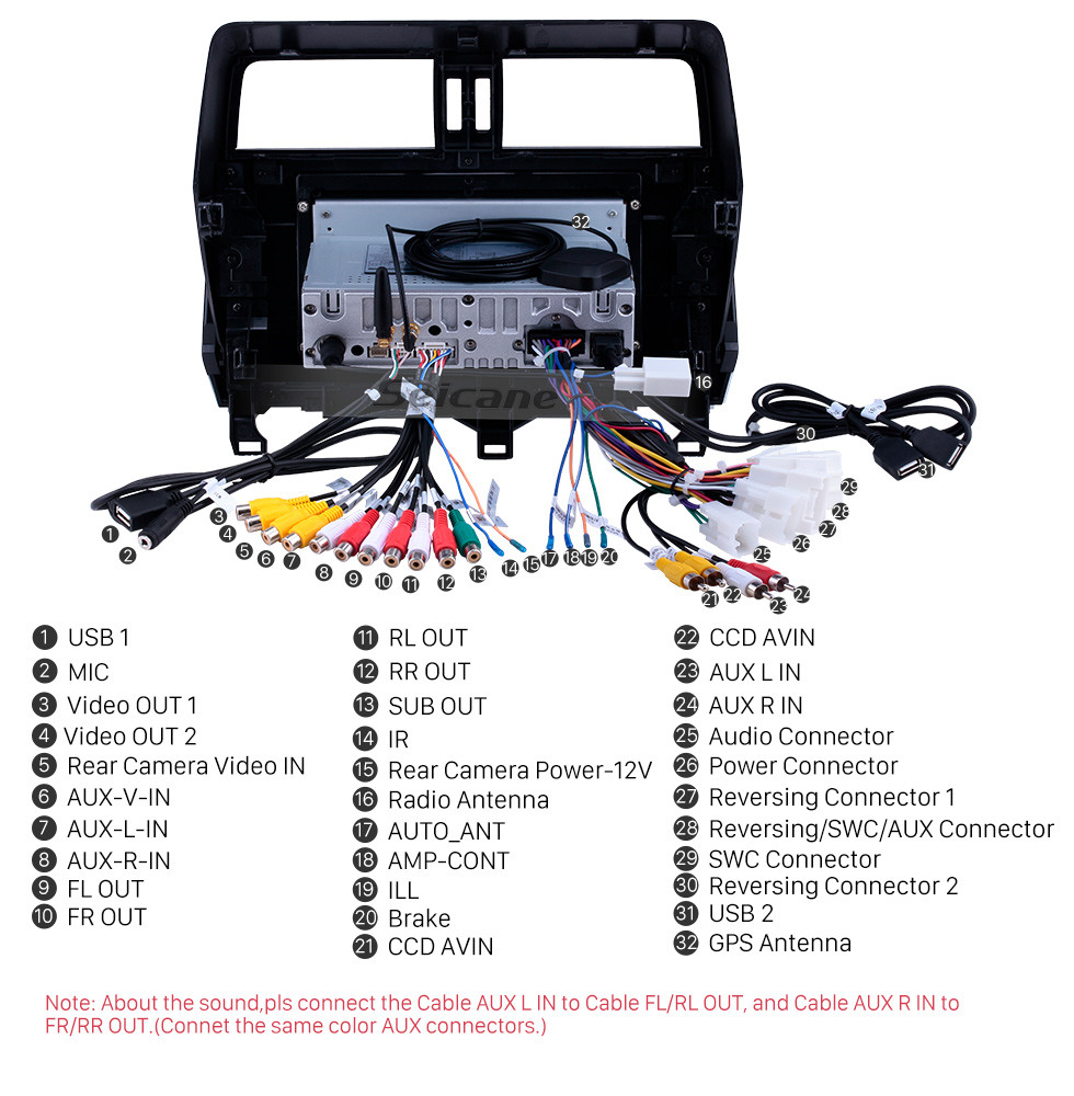 Seicane Radio de navegación GPS Android 10.0 de 10.1 pulgadas para 2018 Toyota Prado Bluetooth HD Pantalla táctil AUX Carplay compatible Cámara de respaldo Seicane Radio de navegación GPS Android 10.0 de 10.1 pulgadas para 2018 Toyota Prado Bluetooth HD Pantalla táctil AUX Carplay compatible Cámara de respaldo