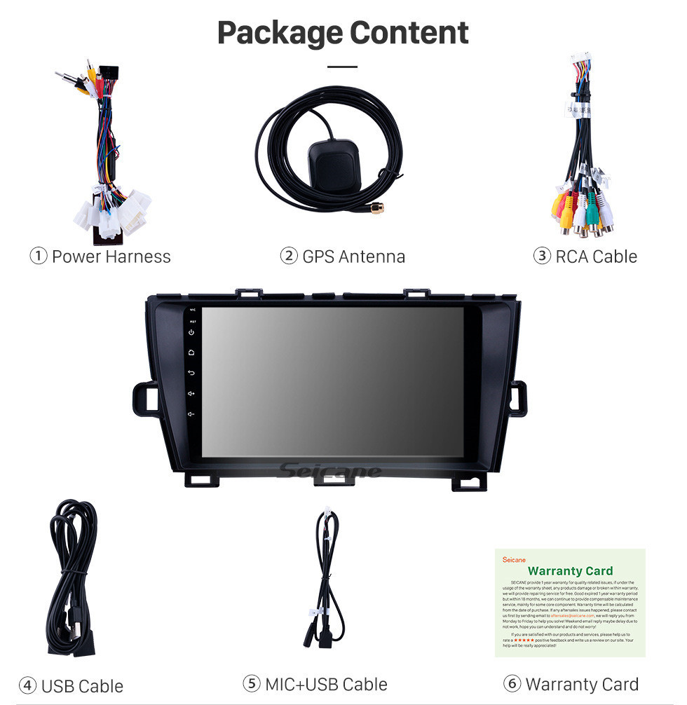 Seicane HD Touchscreen 2009-2013 Toyota Prius LHD Android 10.0 9 inch GPS Navigation Radio Bluetooth WIFI Carplay support DVR OBD2 Seicane HD Touchscreen 2009-2013 Toyota Prius LHD Android 10.0 9 inch GPS Navigation Radio Bluetooth WIFI Carplay support DVR OBD2