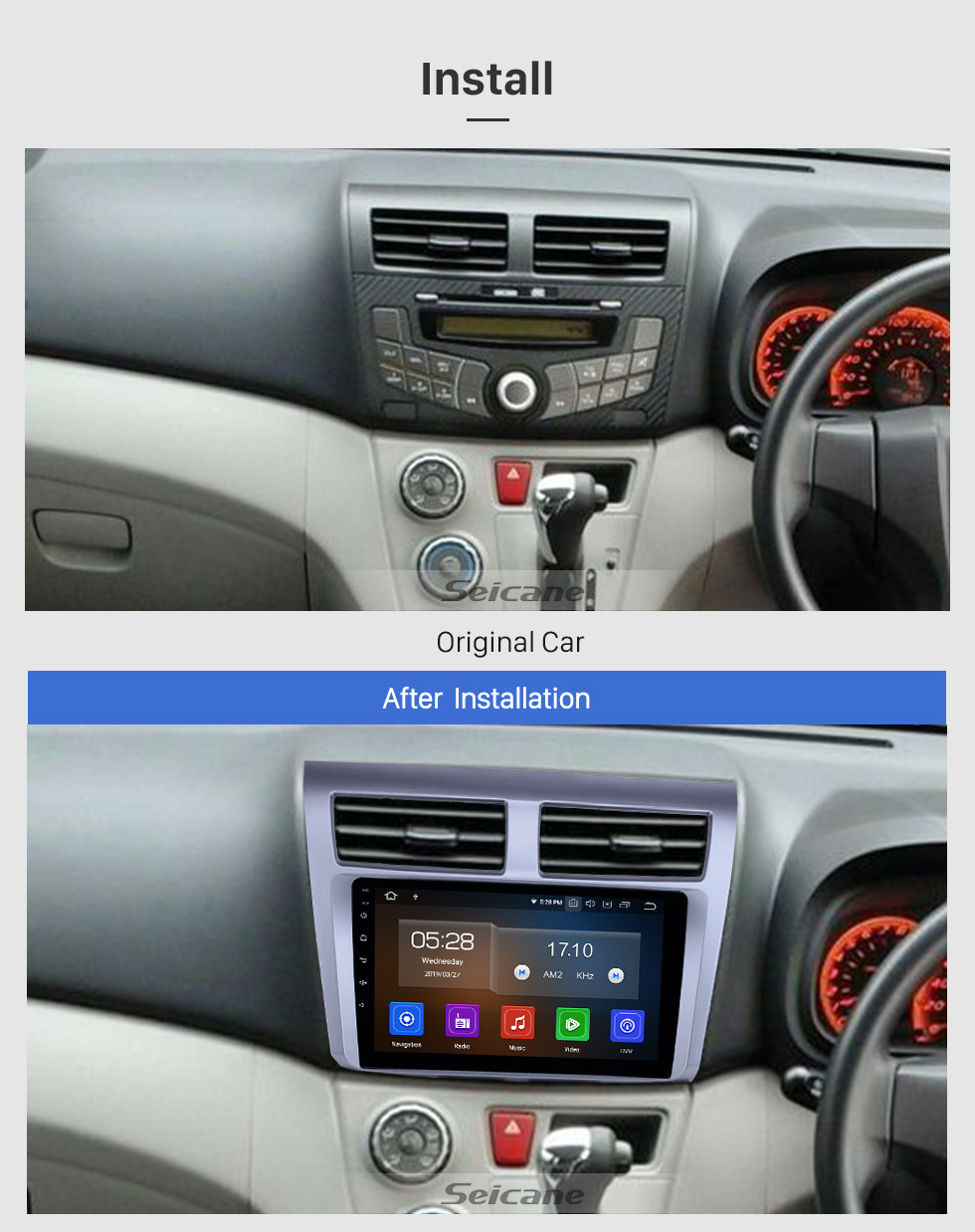 Seicane 9 inch Android 10.0 Radio for 2012-2014 Proton Myvi Bluetooth WIFI USB HD Touchscreen GPS Navigation Carplay support OBD2 DAB+ DVR Seicane 9 inch Android 10.0 Radio for 2012-2014 Proton Myvi Bluetooth WIFI USB HD Touchscreen GPS Navigation Carplay support OBD2 DAB+ DVR