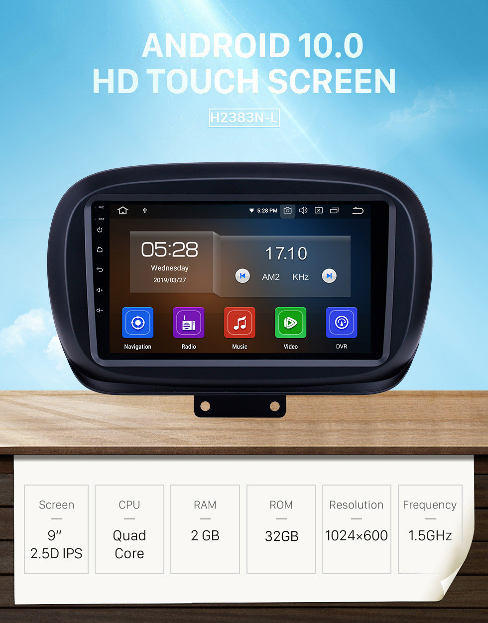 Seicane 9 Zoll 2014-2019 Fiat 500X Android 10.0 GPS Navigationsradio WIFI Bluetooth HD Touchscreen Carplay Unterstützung TPMS DVR Mirror Link Seicane 9 Zoll 2014-2019 Fiat 500X Android 10.0 GPS Navigationsradio WIFI Bluetooth HD Touchscreen Carplay Unterstützung TPMS DVR Mirror Link