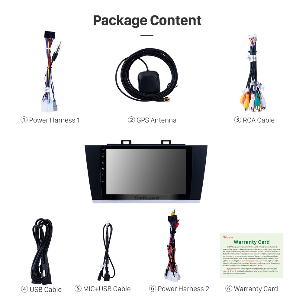 Seicane 2015-2018 Subaru Legacy Android 10.0 9 pulgadas Navegación GPS Radio Bluetooth HD Pantalla táctil WIFI USB Carplay compatible con DAB + SWC Seicane 2015-2018 Subaru Legacy Android 10.0 9 pulgadas Navegación GPS Radio Bluetooth HD Pantalla táctil WIFI USB Carplay compatible con DAB + SWC