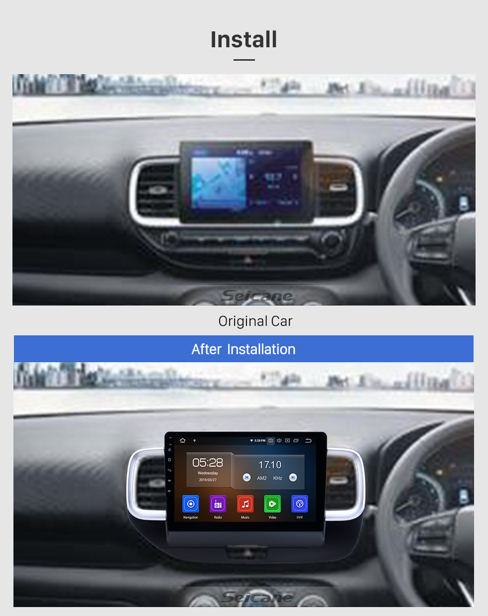 Seicane 10.1 inch 2019 Hyundai Venue RHD Android 10.0 GPS Navigation Radio Bluetooth HD Touchscreen Carplay support Mirror Link Seicane 10.1 inch 2019 Hyundai Venue RHD Android 10.0 GPS Navigation Radio Bluetooth HD Touchscreen Carplay support Mirror Link