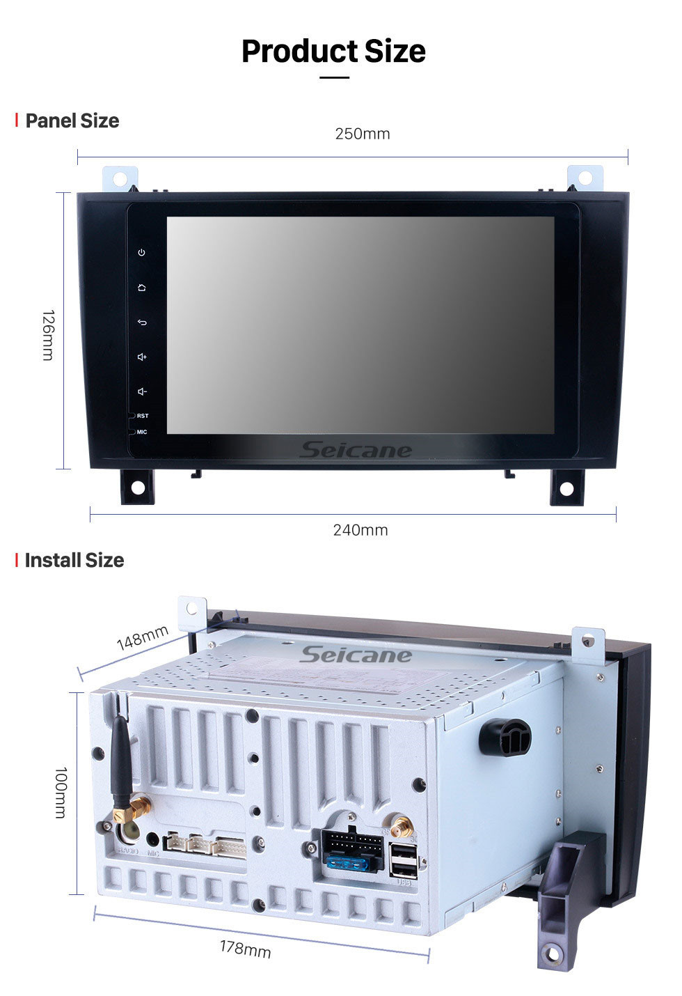 Seicane Android 10.0 Car Radio GPS navigation system for 2000-2011 Mercedes Benz SLK class R171 SLK200 SLK280 SLK300 with Bluetooth Touch Screen Mirror link USB WIFI support HD 1080P Video Steering Wheel control Seicane Android 10.0 Car Radio GPS navigation system for 2000-2011 Mercedes Benz SLK class R171 SLK200 SLK280 SLK300 with Bluetooth Touch Screen Mirror link USB WIFI support HD 1080P Video Steering Wheel control