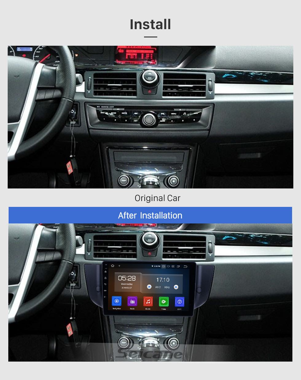 Seicane HD Touchscreen 2010-2015 MG6/2008-2014 Roewe 500 Android 10.0 9 inch GPS Navigation Radio Bluetooth AUX Carplay support Rear camera Seicane HD Touchscreen 2010-2015 MG6/2008-2014 Roewe 500 Android 10.0 9 inch GPS Navigation Radio Bluetooth AUX Carplay support Rear camera