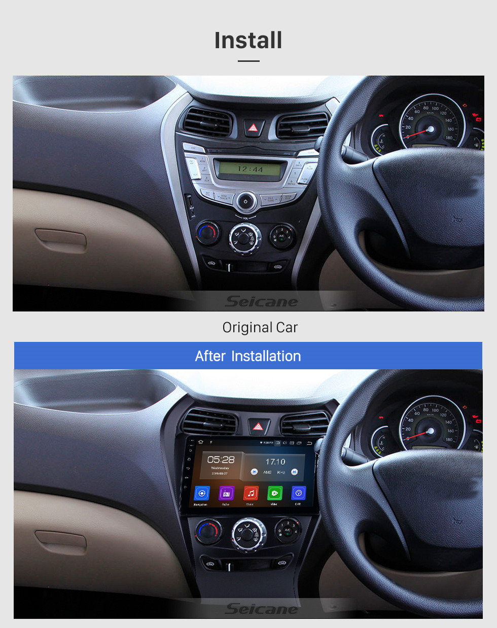 Seicane OEM 9 inch Android 10.0 for 2012 Hyundai EON Bluetooth WIFI AUX HD Touchscreen GPS Navigation Radio Carplay support OBD2 TPMS Seicane OEM 9 inch Android 10.0 for 2012 Hyundai EON Bluetooth WIFI AUX HD Touchscreen GPS Navigation Radio Carplay support OBD2 TPMS
