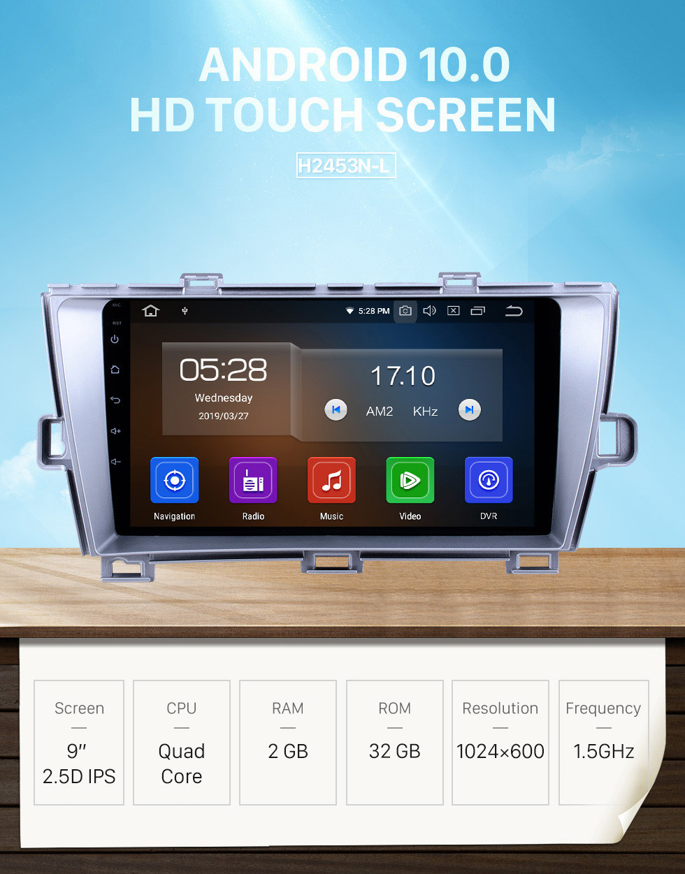 Seicane HD Touchscreen 2009-2013 Toyota Prius RHD Android 10.0 9 inch GPS Navigation Radio Bluetooth AUX USB WIFI Carplay support Rear camera Seicane HD Touchscreen 2009-2013 Toyota Prius RHD Android 10.0 9 inch GPS Navigation Radio Bluetooth AUX USB WIFI Carplay support Rear camera
