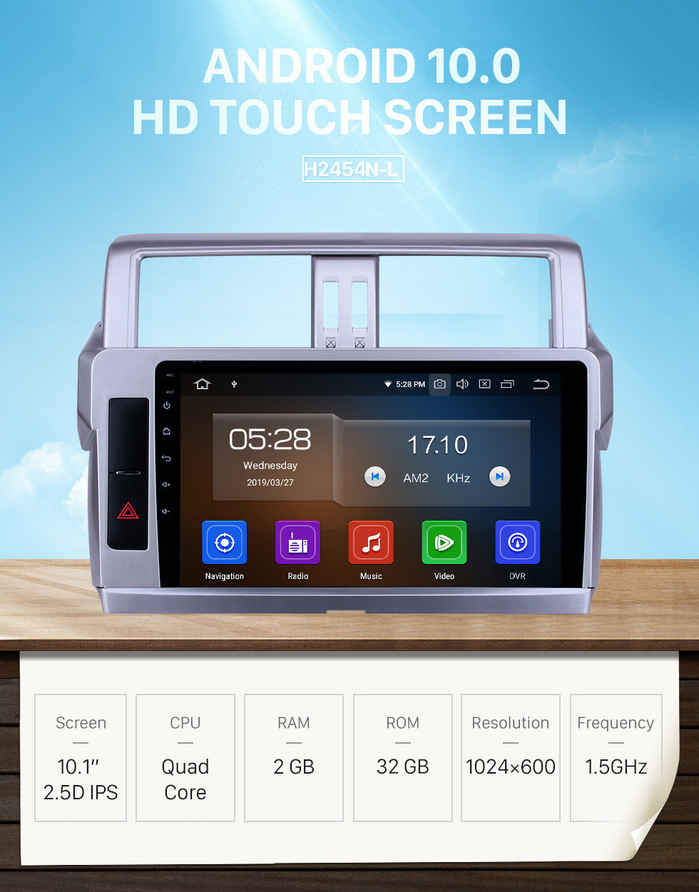 Seicane 2014 Toyota Prado 10.1 inch Android 10.0 HD Touchscreen Bluetooth Radio with GPS Navigation Carplay support Steering Wheel Control Seicane 2014 Toyota Prado 10.1 inch Android 10.0 HD Touchscreen Bluetooth Radio with GPS Navigation Carplay support Steering Wheel Control