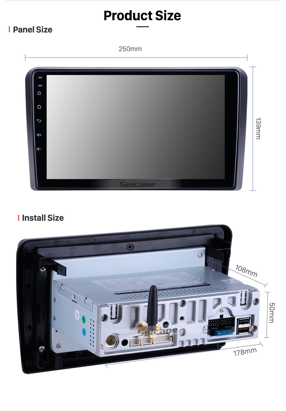 Seicane Android 10.0 для 2008 2009 2010 2011 2012 Audi A3 Radio 9-дюймовый GPS-навигатор с сенсорным экраном HD Carplay Поддержка Bluetooth Цифровое ТВ Seicane Android 10.0 для 2008 2009 2010 2011 2012 Audi A3 Radio 9-дюймовый GPS-навигатор с сенсорным экраном HD Carplay Поддержка Bluetooth Цифровое ТВ