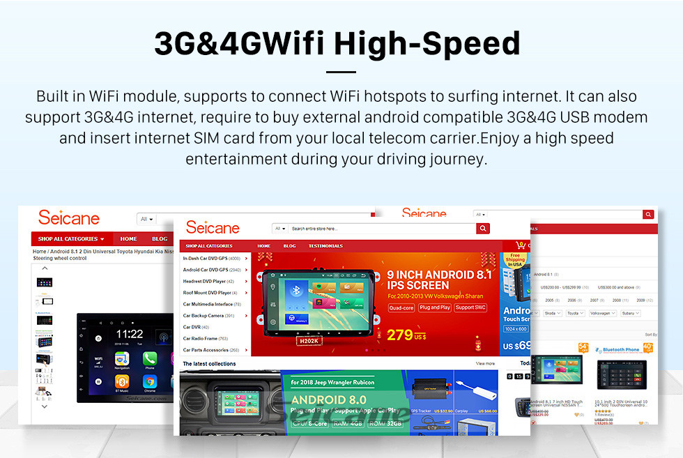 Seicane Android 10.0 для 2002-2006 2007 2008 Audi A4 Радио 9-дюймовый GPS-навигатор с сенсорным экраном HD Carplay Поддержка Bluetooth Цифровое ТВ Seicane Android 10.0 для 2002-2006 2007 2008 Audi A4 Радио 9-дюймовый GPS-навигатор с сенсорным экраном HD Carplay Поддержка Bluetooth Цифровое ТВ