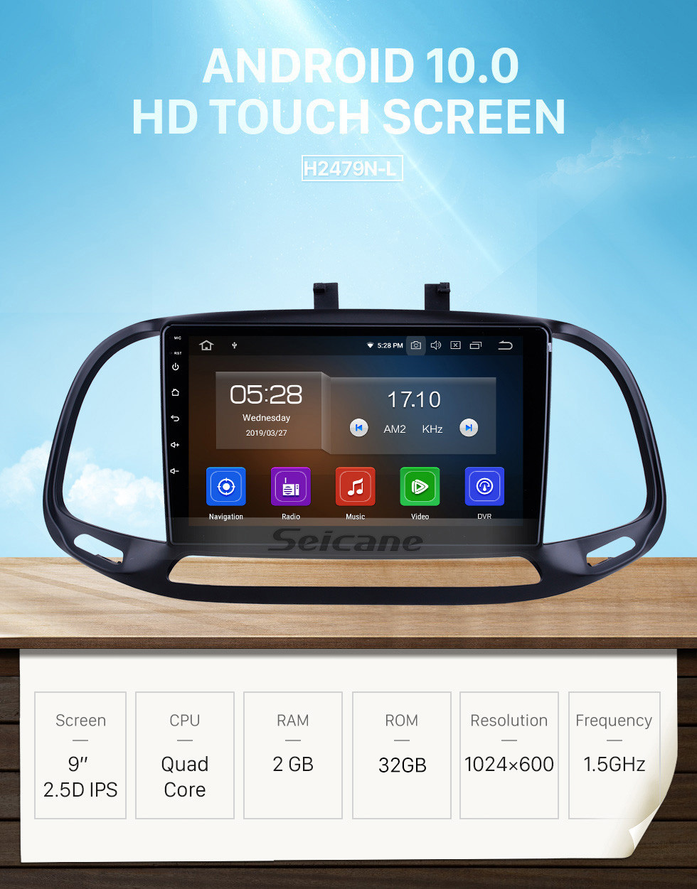 Seicane Android 10.0 For 2015 2016 2017 2018 Fiat Dobe 10 Radio 9 inch GPS Navigation Bluetooth HD Touchscreen USB Carplay support DVR SWC Seicane Android 10.0 For 2015 2016 2017 2018 Fiat Dobe 10 Radio 9 inch GPS Navigation Bluetooth HD Touchscreen USB Carplay support DVR SWC