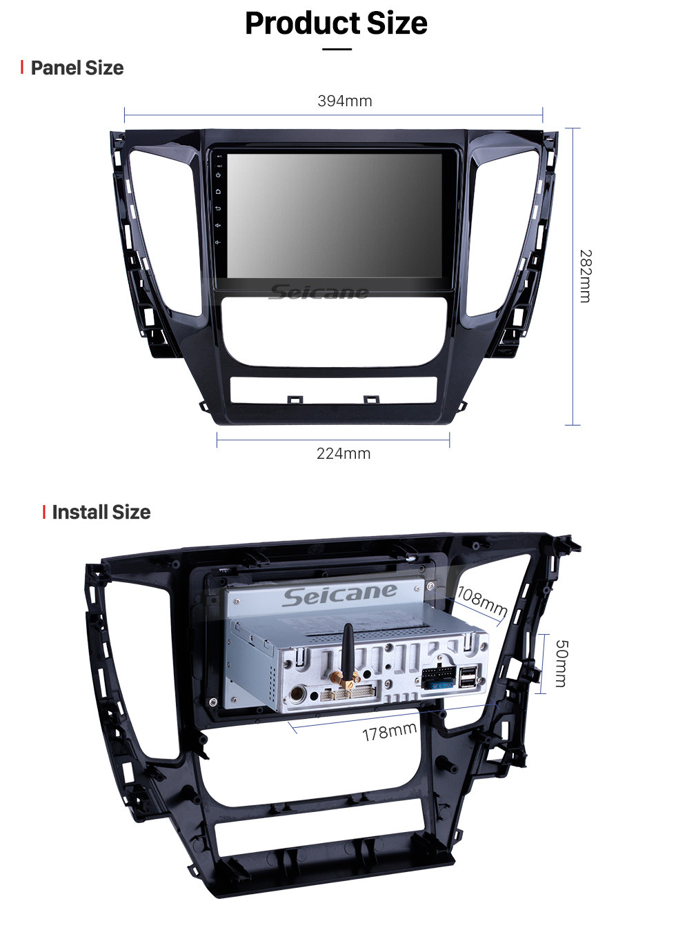 Seicane HD Touchscreen for 2015 2016 2017 Mitsubishi Pajero Sport Radio Android 10.0 9 inch GPS Navigation System Bluetooth Carplay support DAB+ Seicane HD Touchscreen for 2015 2016 2017 Mitsubishi Pajero Sport Radio Android 10.0 9 inch GPS Navigation System Bluetooth Carplay support DAB+