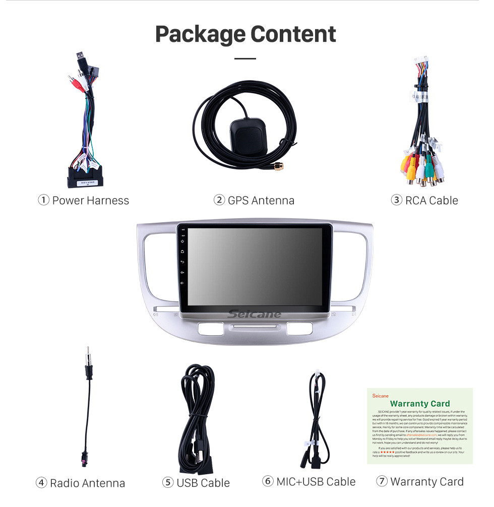 Seicane OEM 9 inch Android 10.0 for 2007 Kia Rio Radio Bluetooth HD Touchscreen GPS Navigation System Carplay support DVR Steering Wheel Control Seicane OEM 9 inch Android 10.0 for 2007 Kia Rio Radio Bluetooth HD Touchscreen GPS Navigation System Carplay support DVR Steering Wheel Control