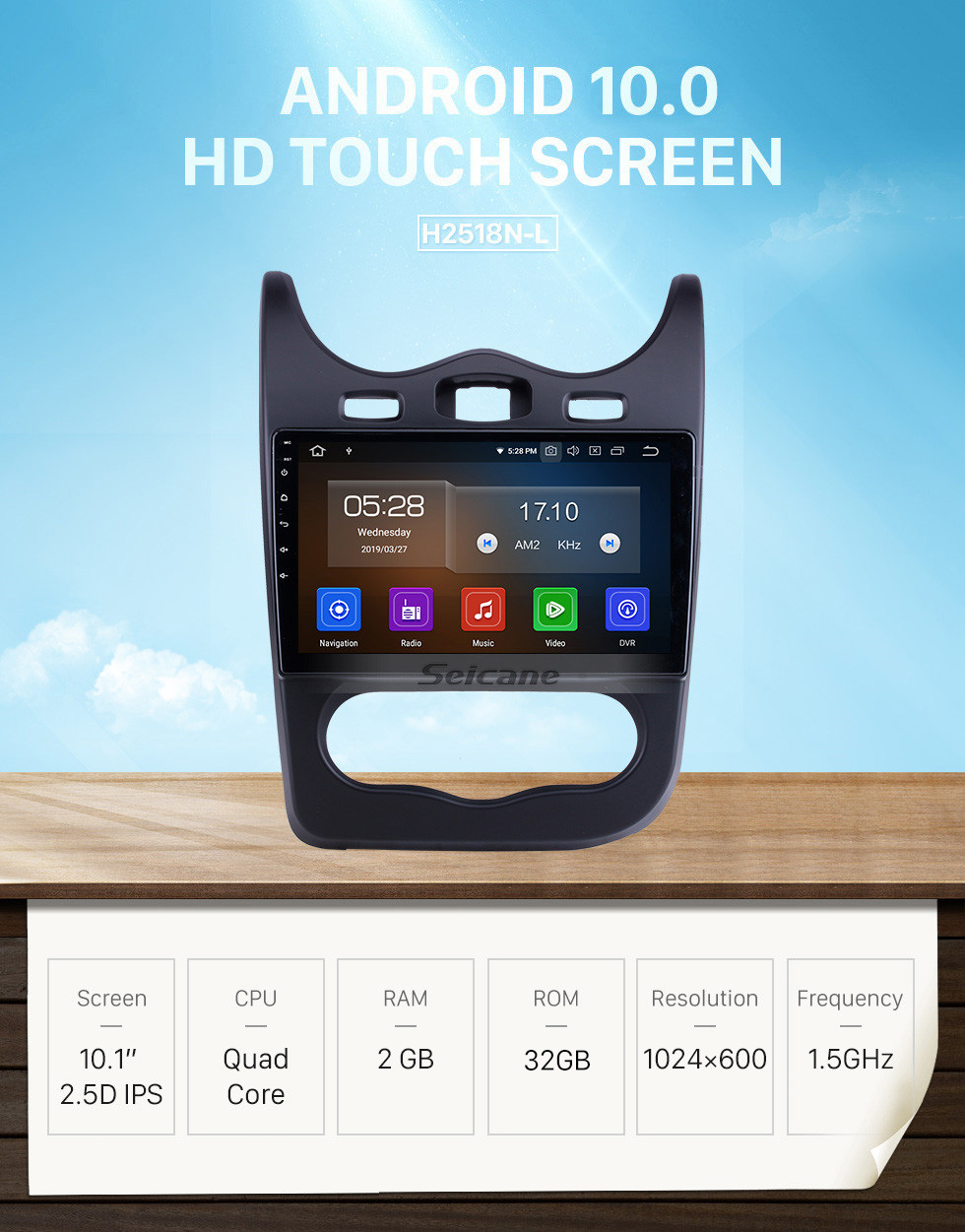Seicane Android 10.0 For 2014 Renault Sandero Radio 10.1 inch GPS Navigation System Bluetooth HD Touchscreen Carplay support SWC Seicane Android 10.0 For 2014 Renault Sandero Radio 10.1 inch GPS Navigation System Bluetooth HD Touchscreen Carplay support SWC
