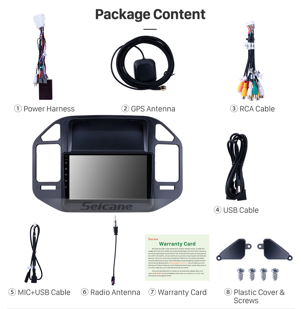 Seicane For 2004-2009 2010 2011 Mitsubishi Pajero V73 Radio 9 inch Android 10.0 HD Touchscreen Bluetooth with GPS Navigation System Carplay support 1080P Seicane For 2004-2009 2010 2011 Mitsubishi Pajero V73 Radio 9 inch Android 10.0 HD Touchscreen Bluetooth with GPS Navigation System Carplay support 1080P