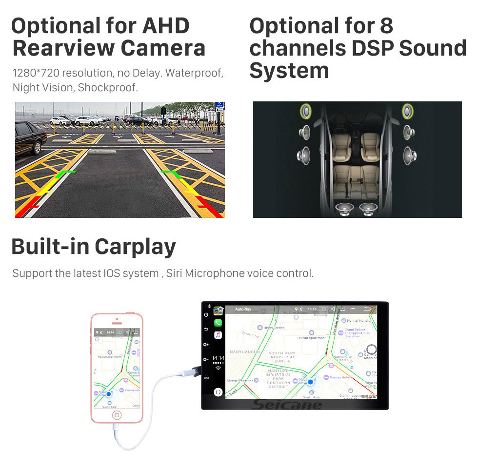 Seicane OEM 9 inch Android 10.0 for 2009 Hyundai Sonata Manual A/C Radio Bluetooth HD Touchscreen GPS Navigation System Carplay support DVR Seicane OEM 9 inch Android 10.0 for 2009 Hyundai Sonata Manual A/C Radio Bluetooth HD Touchscreen GPS Navigation System Carplay support DVR