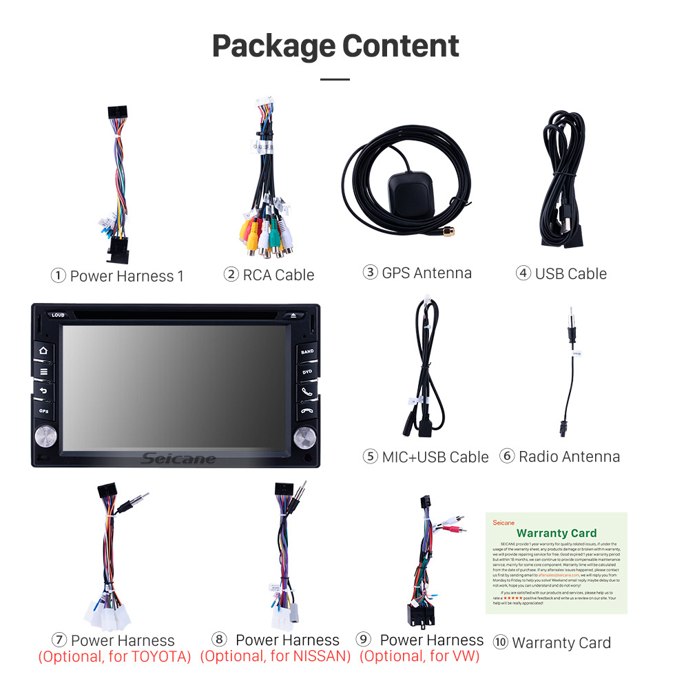 Seicane 6,2 Zoll GPS Navigation Universal Radio Android 10.0 Bluetooth HD Touchscreen AUX Carplay Musik Unterstützung 1080P Digital TV Rückfahrkamera Seicane 6,2 Zoll GPS Navigation Universal Radio Android 10.0 Bluetooth HD Touchscreen AUX Carplay Musik Unterstützung 1080P Digital TV Rückfahrkamera