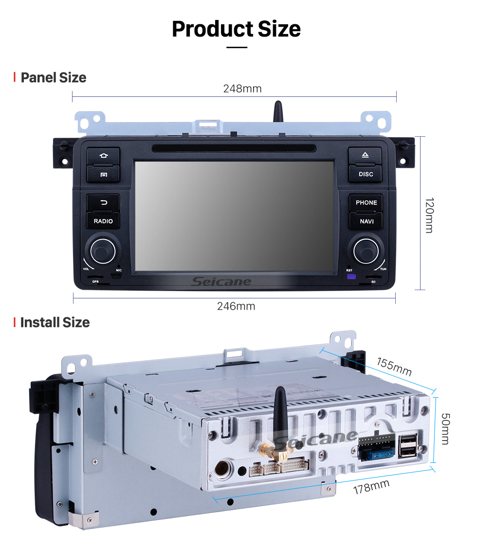 Seicane Radio de navegación GPS Android 10.0 de 7 pulgadas para 1999-2004 Rover 75 con pantalla táctil HD Carplay Bluetooth WIFI AUX soporte Mirror Link SWC 1080P Video