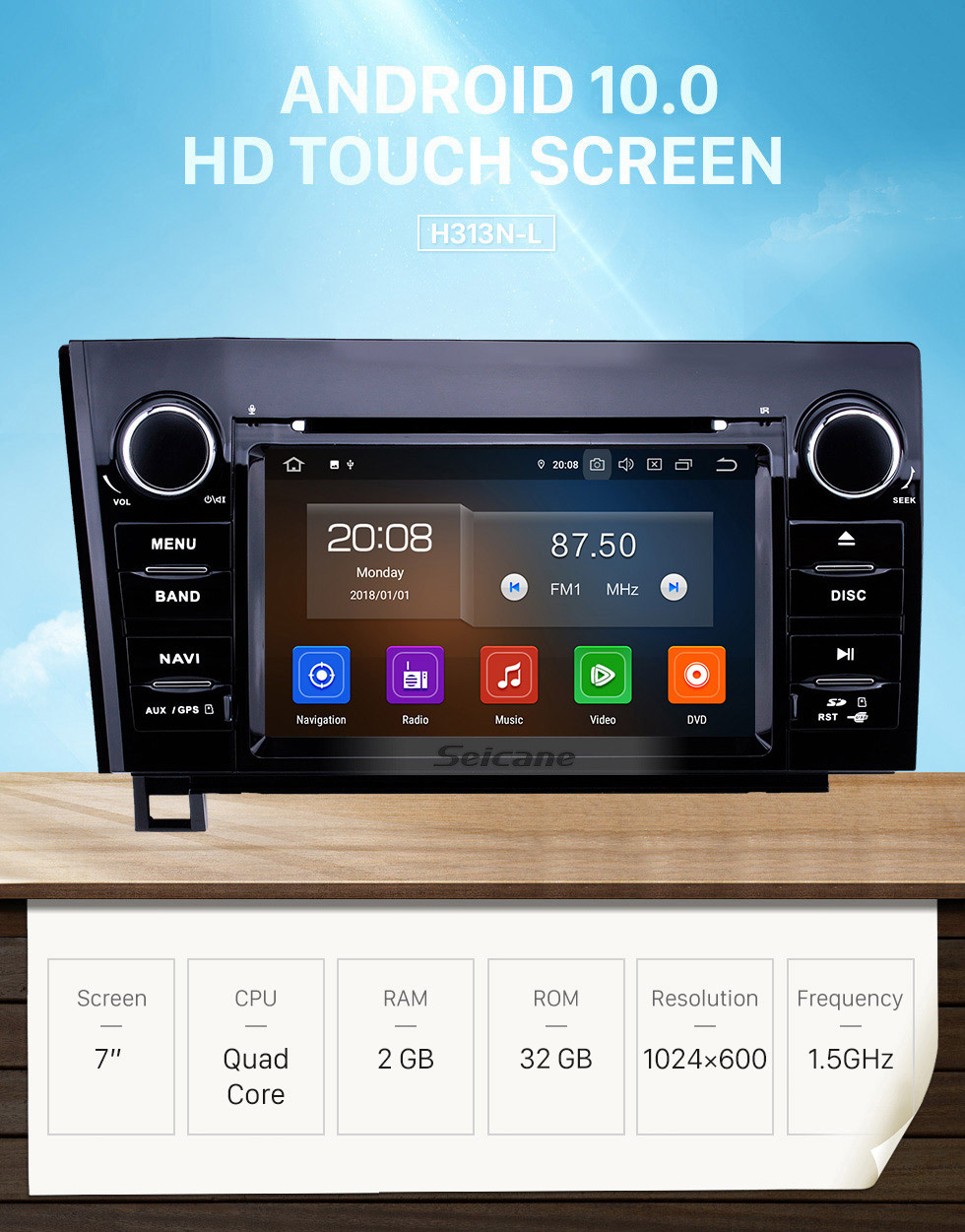 Seicane 7 inch Android 10.0 GPS Navigation Radio for 2008-2015 Toyota Sequoia/2006-2013 Tundra Bluetooth HD Touchscreen Carplay USB AUX support DVR 1080P Video Seicane 7 inch Android 10.0 GPS Navigation Radio for 2008-2015 Toyota Sequoia/2006-2013 Tundra Bluetooth HD Touchscreen Carplay USB AUX support DVR 1080P Video