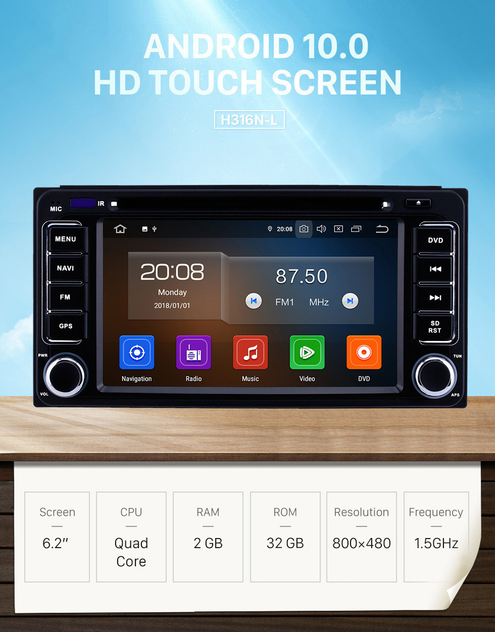 Seicane 6.2 inch Android 10.0 GPS Navigation Radio for 1996-2018 Toyota Vitz Echo RAV4 Hilux Terios with HD Touchscreen Carplay Bluetooth support Digital TV Seicane 6.2 inch Android 10.0 GPS Navigation Radio for 1996-2018 Toyota Vitz Echo RAV4 Hilux Terios with HD Touchscreen Carplay Bluetooth support Digital TV
