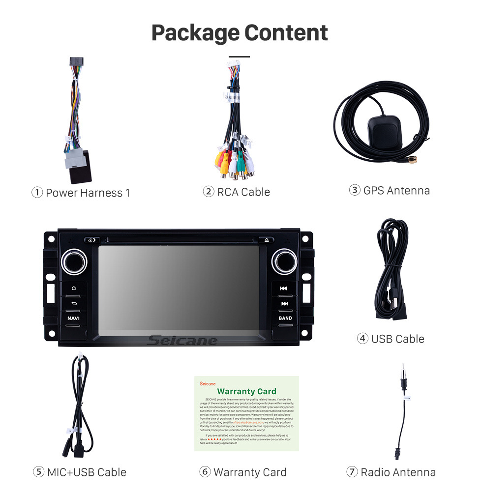 Seicane 6.2 inch 2005-2011 Jeep Grand Cherokee/Wrangler/Compass/Commander Android 10.0 GPS Navigation Radio Bluetooth Touchscreen Carplay support Backup camera Seicane 6.2 inch 2005-2011 Jeep Grand Cherokee/Wrangler/Compass/Commander Android 10.0 GPS Navigation Radio Bluetooth Touchscreen Carplay support Backup camera