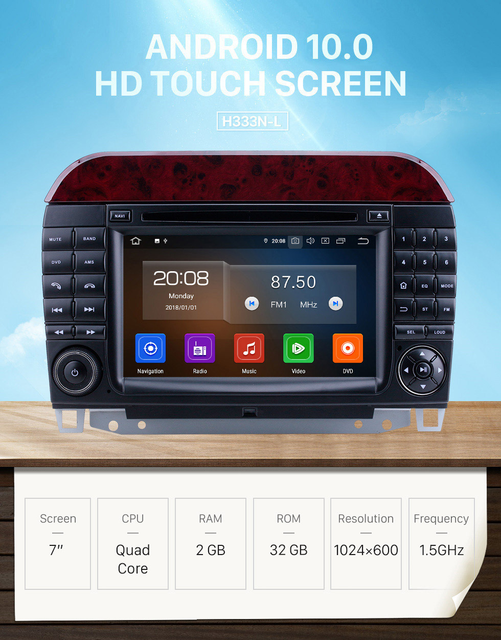 Android 10 0 1998 2005 Mercedes Benz S Klasse W220 S280 S320 S320 Cdi S400 Cdi S350 S430 S500 S600 S55 Amg S63 Amg