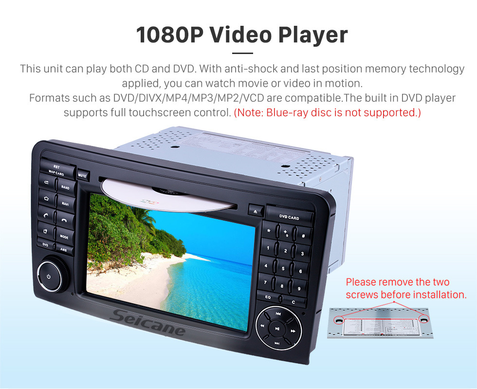 Seicane 7 Zoll Android 10.0 HD Touchscreen GPS Navigationsradio für 2005-2012 Mercedes Benz ML KLASSE W164 ML350 ML430 ML450 ML500 / GL KLASSE X164 GL320 mit Carplay Bluetooth Unterstützung Mirror Link Seicane 7 Zoll Android 10.0 HD Touchscreen GPS Navigationsradio für 2005-2012 Mercedes Benz ML KLASSE W164 ML350 ML430 ML450 ML500 / GL KLASSE X164 GL320 mit Carplay Bluetooth Unterstützung Mirror Link