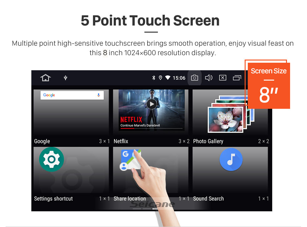 Seicane Сенсорный экран HD 8 дюймов Android 10.0 на 2011 2012 2013 Ford Focus с системой GPS-навигации Радио Carplay Поддержка Bluetooth Цифровое телевидение
