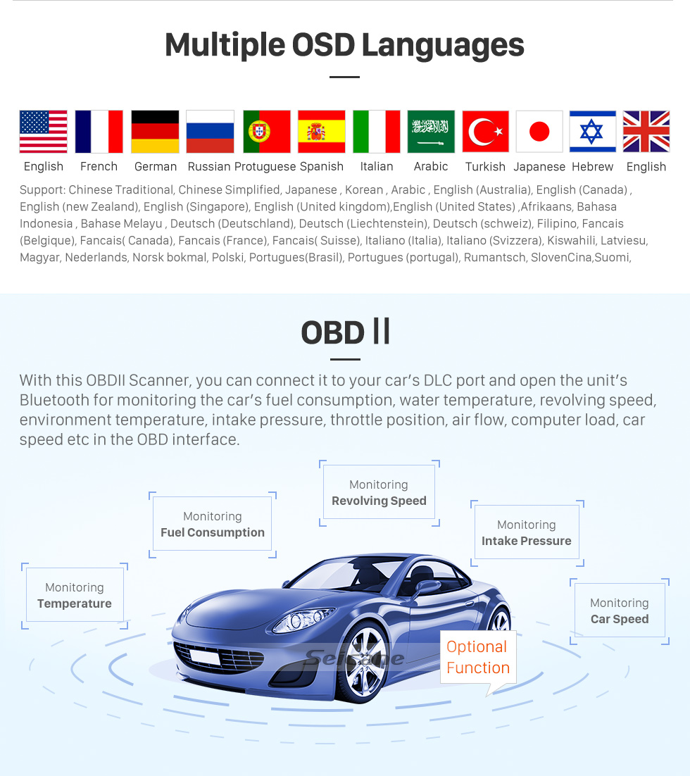 Seicane Сенсорный экран HD 8 дюймов Android 10.0 на 2011 2012 2013 Ford Focus с системой GPS-навигации Радио Carplay Поддержка Bluetooth Цифровое телевидение