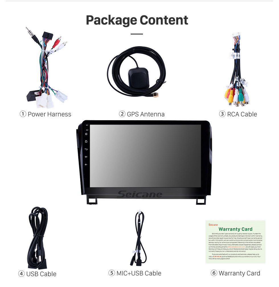 Seicane 2006-2014 Toyota Sequoia HD Touchscreen 10,1 Zoll Android 9,0 GPS Navigationsradio mit USB Bluetooth AUX Unterstützung 3G Digital TV Backup Kamera TPMS Seicane 2006-2014 Toyota Sequoia HD Touchscreen 10,1 Zoll Android 9,0 GPS Navigationsradio mit USB Bluetooth AUX Unterstützung 3G Digital TV Backup Kamera TPMS