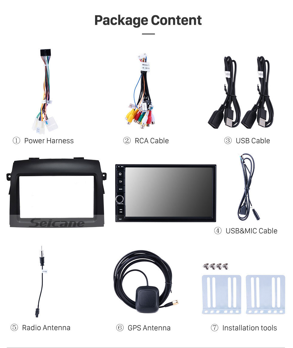 Seicane 2004 2005 2006-2010 Toyota Sienna Android 10.0 Radio GPS Navigation 7 inch HD Touch Screen Head unit With Bluetooth WIFI music SWC USB support SD Carplay DVD 1080P Video Seicane 2004 2005 2006-2010 Toyota Sienna Android 10.0 Radio GPS Navigation 7 inch HD Touch Screen Head unit With Bluetooth WIFI music SWC USB support SD Carplay DVD 1080P Video