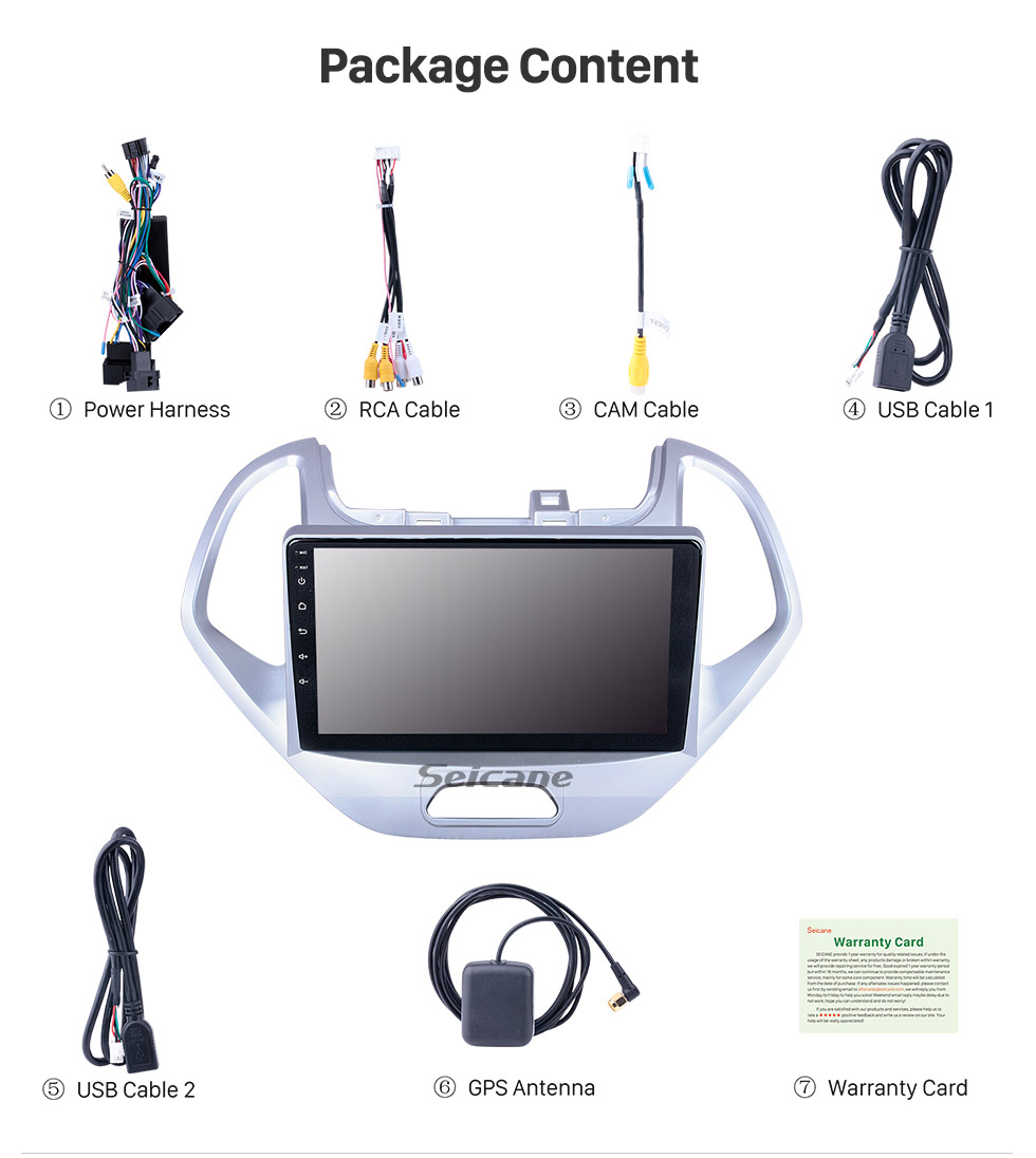 Seicane OEM 9 pulgadas Android 10.0 para 2019 Ford Figo Radio con Bluetooth HD Pantalla táctil Sistema de navegación GPS compatible con Carplay TPMS Seicane OEM 9 pulgadas Android 10.0 para 2019 Ford Figo Radio con Bluetooth HD Pantalla táctil Sistema de navegación GPS compatible con Carplay TPMS