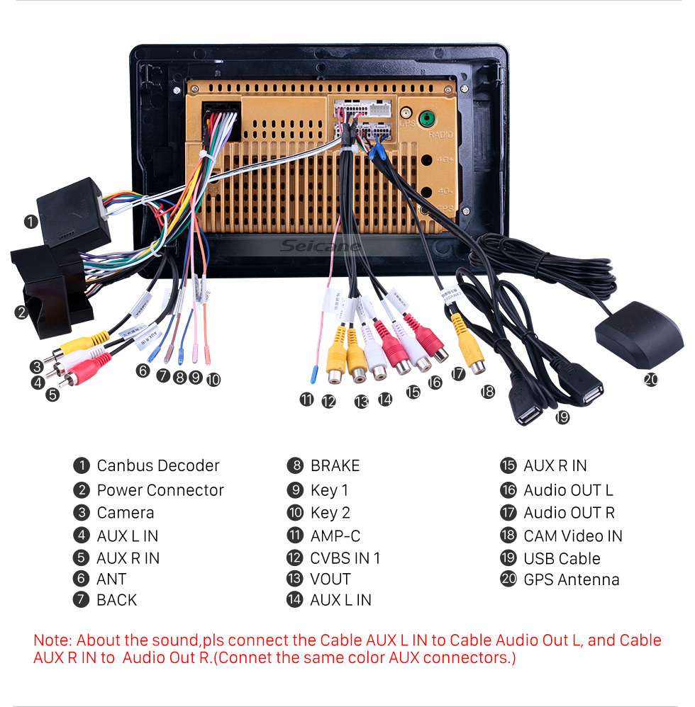 Seicane Para 2019 Citroen C4L Radio 10.1 pulgadas Android 10.0 HD Pantalla táctil Sistema de navegación GPS con soporte Bluetooth Carplay TPMS