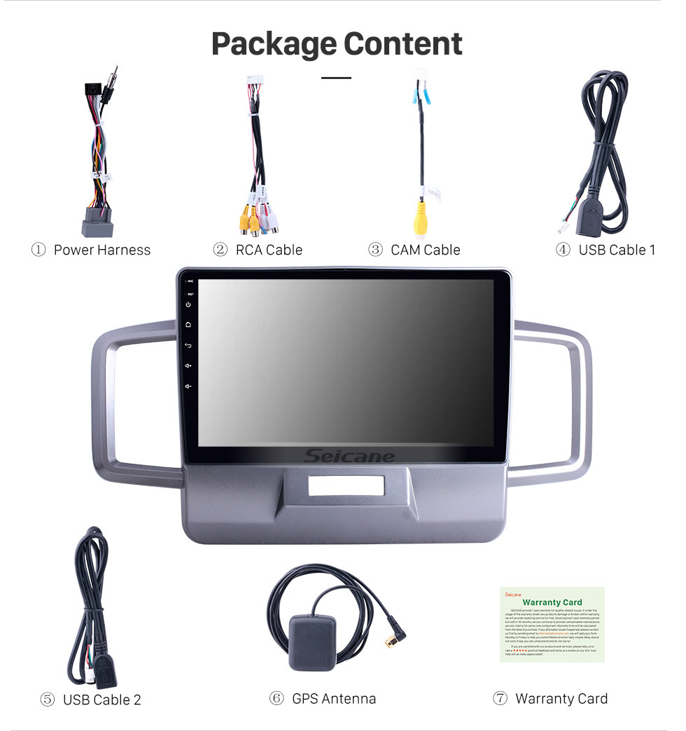 Seicane OEM 10,1 polegadas Android 10.0 para 2011 2012 2013 2014 Honda Freed Radio com Bluetooth HD Touchscreen Sistema de Navegação GPS suporte Carplay