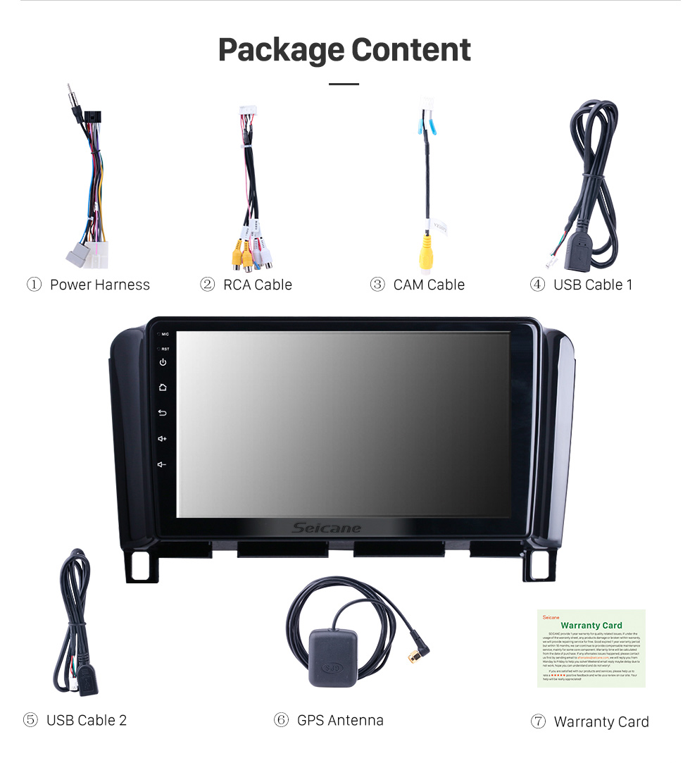 Seicane 9 pulgadas Android 13.0 para Nissan Serena 4 C26 2010 2011 2012-2016 RHD Radio Sistema de navegación GPS con pantalla táctil HD WIFI Bluetooth compatible con Carplay OBD2