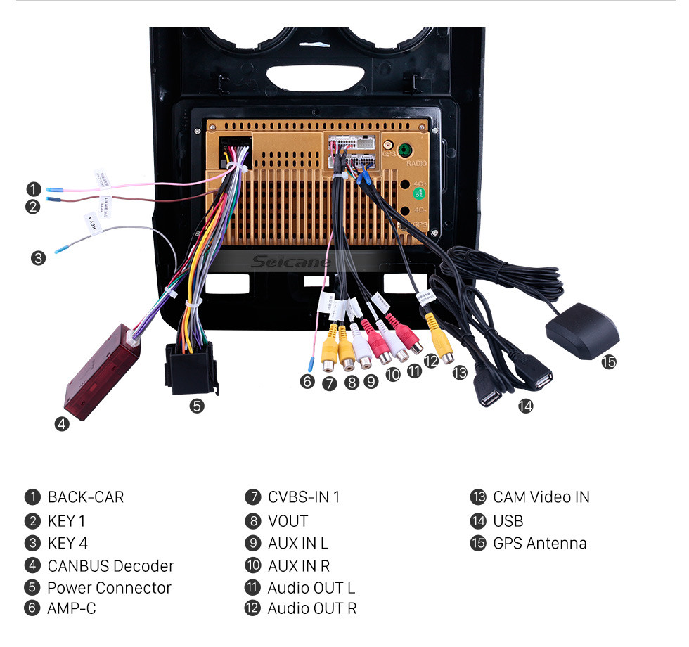 Seicane Para 2015 2016 2017-2020 Renault Duster Radio 9 pulgadas Android 10.0 HD Sistema de navegación GPS con pantalla táctil con soporte Bluetooth Carplay OBD2