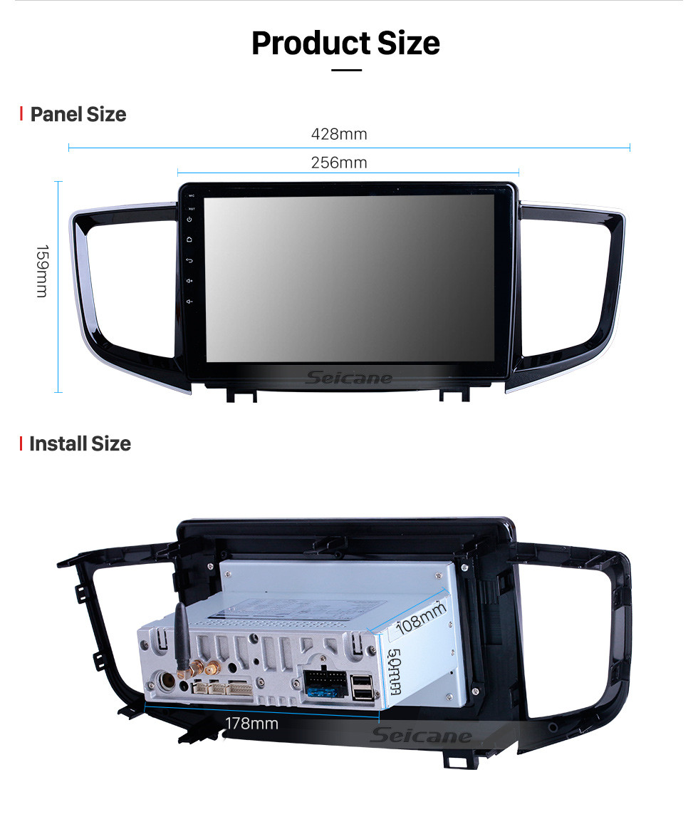 Seicane 10,1 дюймов для 2016 года Honda Pilot Radio Android 10.0 GPS навигационная система WIFI Bluetooth HD с сенсорным экраном Carplay поддержка цифрового ТВ DSP Seicane 10,1 дюймов для 2016 года Honda Pilot Radio Android 10.0 GPS навигационная система WIFI Bluetooth HD с сенсорным экраном Carplay поддержка цифрового ТВ DSP