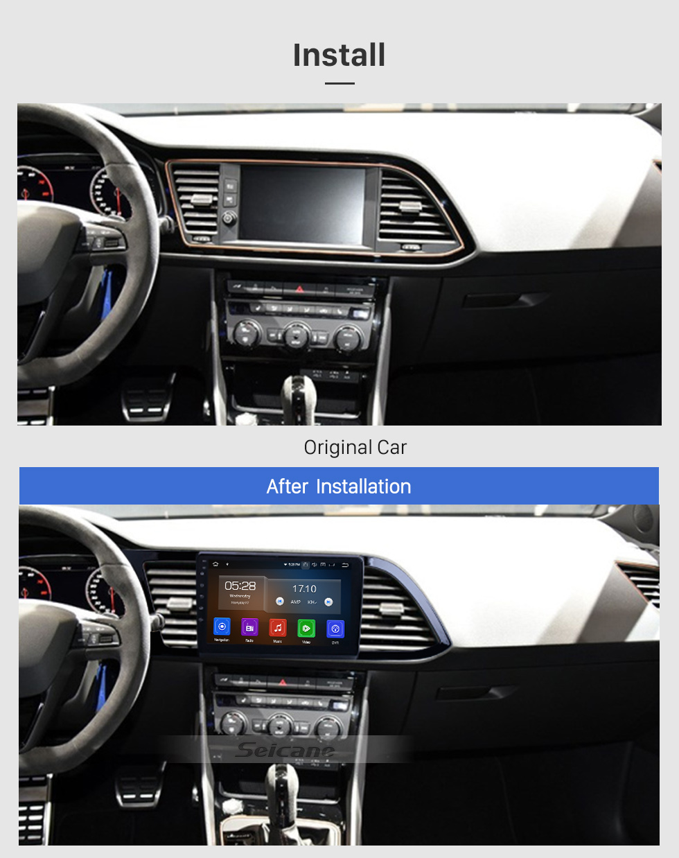 Seicane 9 pulgadas para 2018 Seat Leon Radio Android 10.0 Sistema de navegación GPS WIFI Bluetooth HD Pantalla táctil Carplay compatible con TV digital Seicane 9 pulgadas para 2018 Seat Leon Radio Android 10.0 Sistema de navegación GPS WIFI Bluetooth HD Pantalla táctil Carplay compatible con TV digital