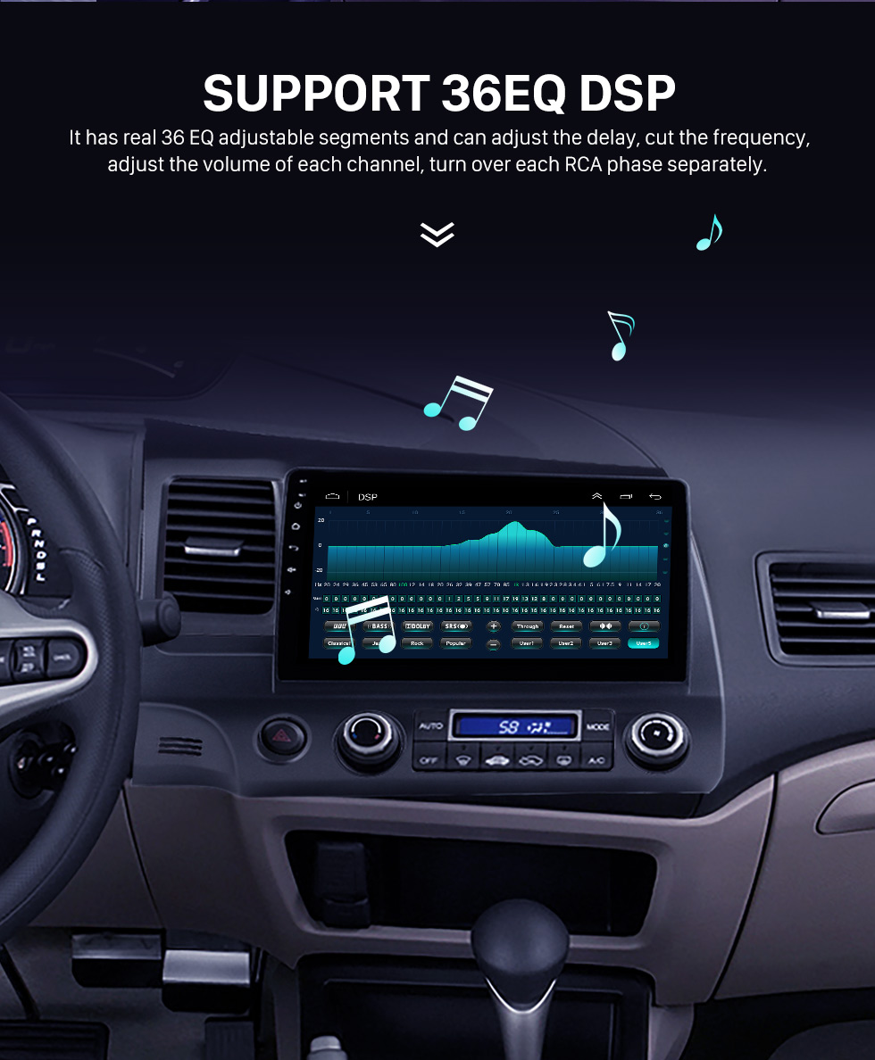 Seicane 9 inch 1024*600 HD Touch Screen Android 9.0 GPS Navigation Radio for 2006-2011 Honda Civic(LHD) with Bluetooth WIFI OBD2 USB Audio Aux 1080P Rearview Camera Seicane 9 inch 1024*600 HD Touch Screen Android 9.0 GPS Navigation Radio for 2006-2011 Honda Civic(LHD) with Bluetooth WIFI OBD2 USB Audio Aux 1080P Rearview Camera