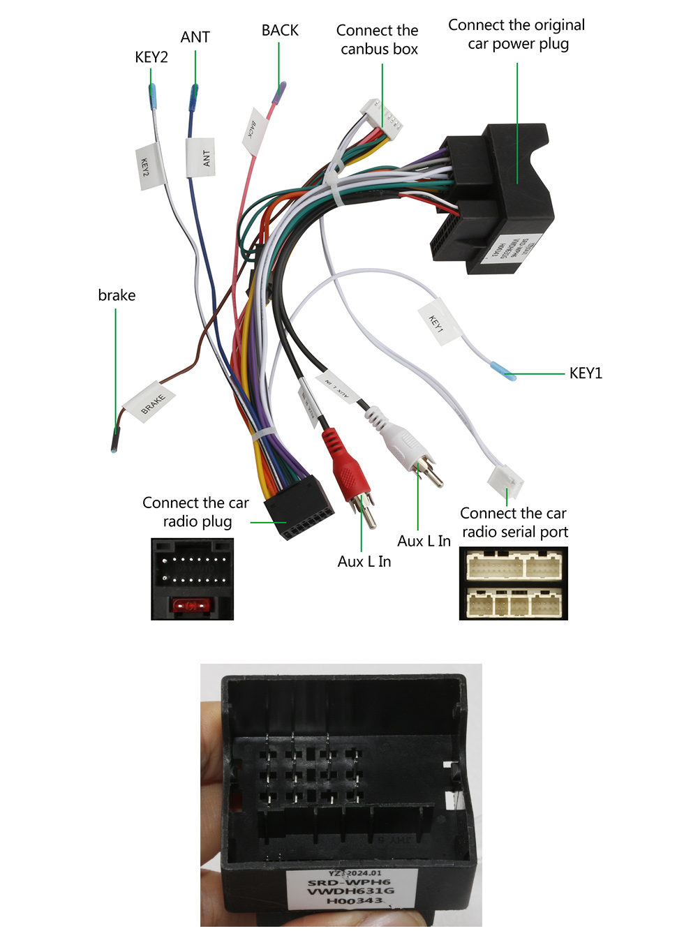 Seicane Android 13.0 pour VW Volkswagen Universal Radio HD à écran tactile 7 pouces système de navigation GPS avec prise en charge Bluetooth DVR Carplay