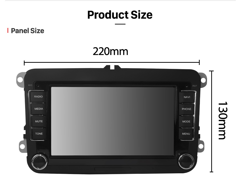 Seicane Para VW Volkswagen Universal Radio 7 pulgadas Android 13.0 Sistema de navegación GPS con pantalla táctil HD Soporte Bluetooth Carplay DAB +