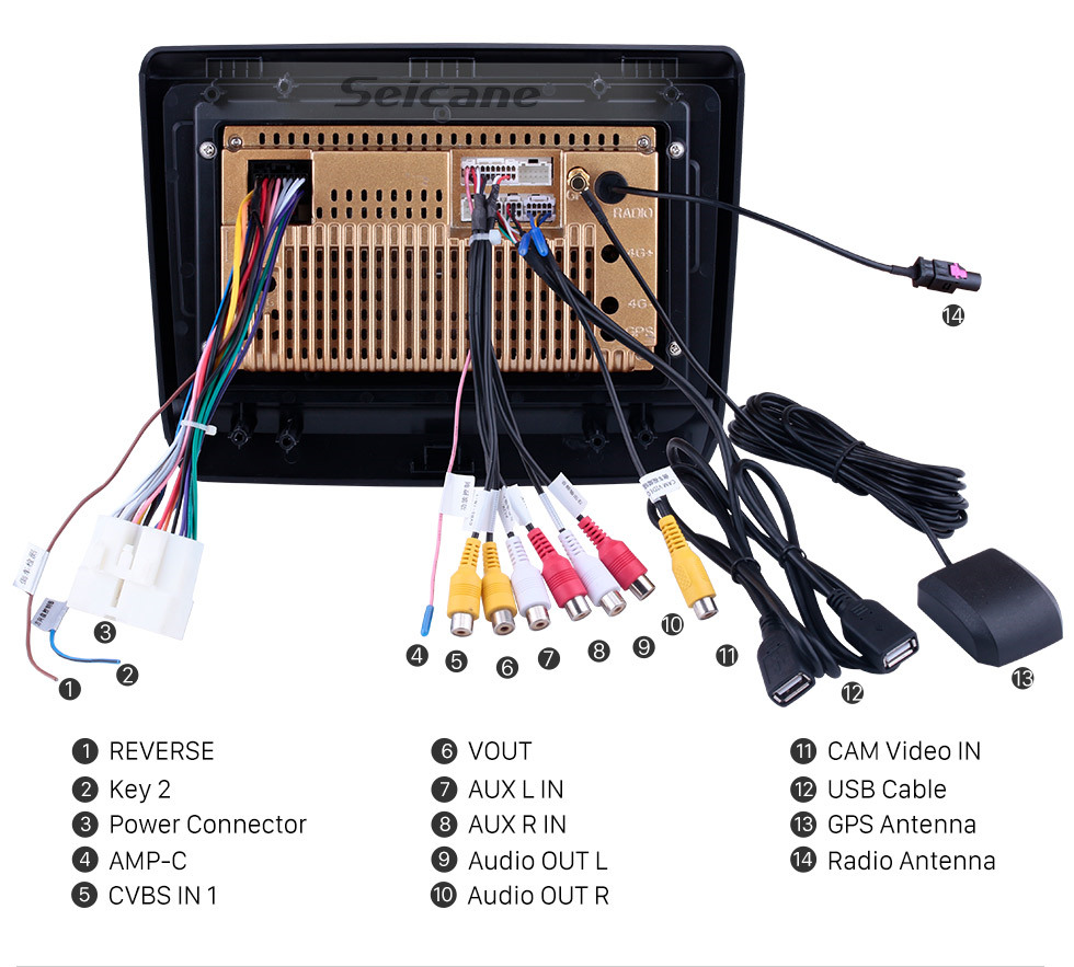 Seicane Android 10.0 HD Touchscreen de 9 polegadas para 2020 Isuzu D-Max Radio Sistema de Navegação GPS com suporte a USB Bluetooth Carplay DVR OBD2