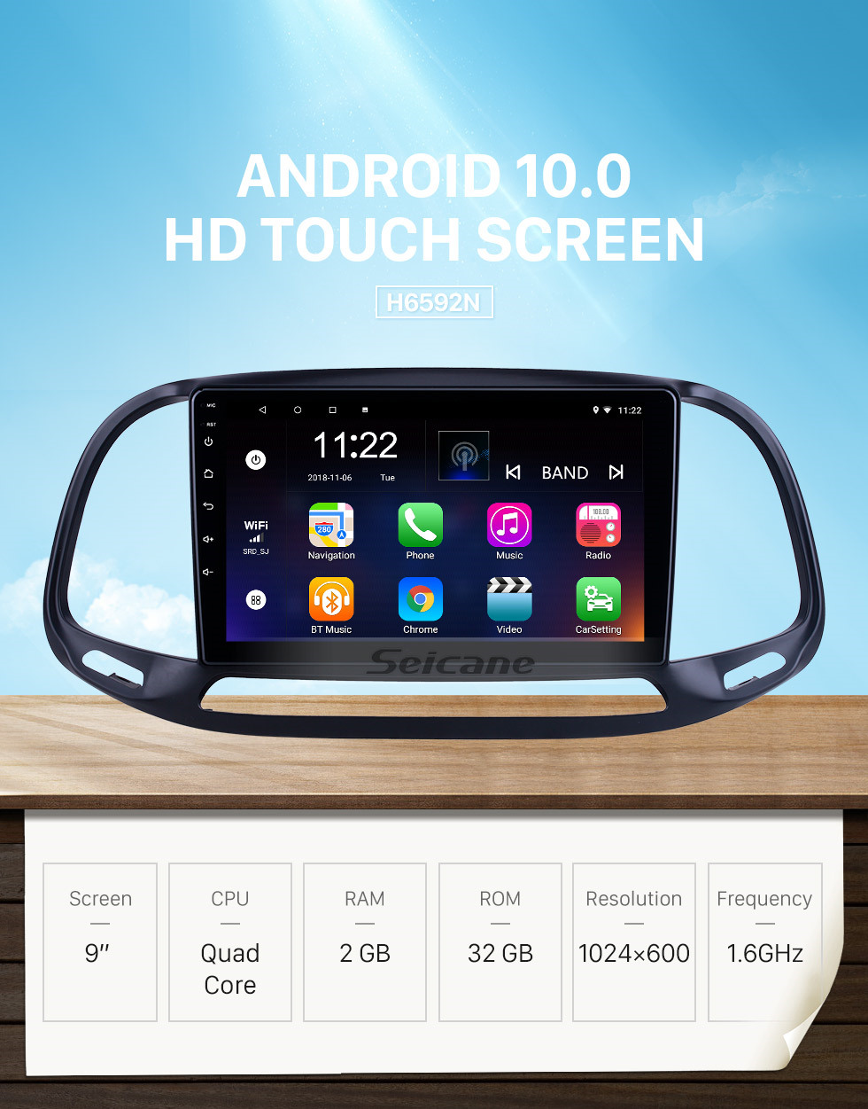 Seicane HD Touchscreen 9 inch Android 10.0 for 2015 2016 2017 2018 2019 Fiat Doblo Radio GPS Navigation System with Bluetooth support Carplay Seicane HD Touchscreen 9 inch Android 10.0 for 2015 2016 2017 2018 2019 Fiat Doblo Radio GPS Navigation System with Bluetooth support Carplay