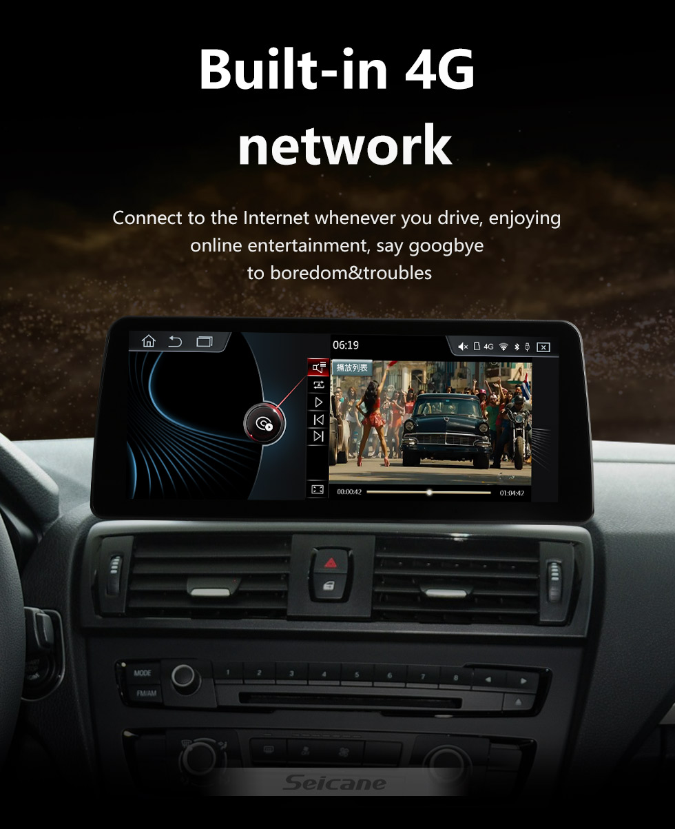 Seicane Android 11.0 12,3 polegadas para BMW Série 1 F20 F21 2011-2016 BMW Série 2 F23 Cabrio 2013-2016 Rádio HD Touchscreen Sistema de navegação GPS com suporte para Bluetooth Carplay DVR