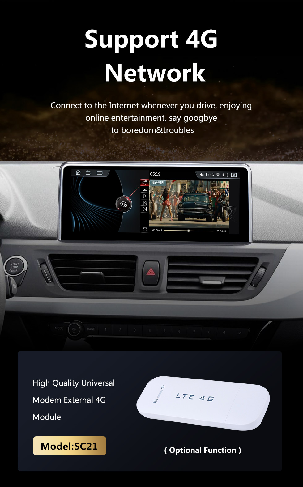 Seicane 8,8 polegadas Android 9.0 para BMW 1 Series F20 (2018-) EVO Radio Sistema de Navegação GPS com HD Touchscreen Suporte Bluetooth Carplay Seicane 8,8 polegadas Android 9.0 para BMW 1 Series F20 (2018-) EVO Radio Sistema de Navegação GPS com HD Touchscreen Suporte Bluetooth Carplay